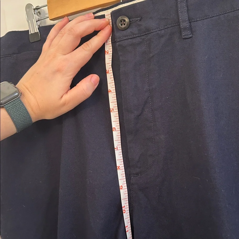 NWT J. Crew Men's Straight-fit creased stretch cotton-blend twill trouser Navy